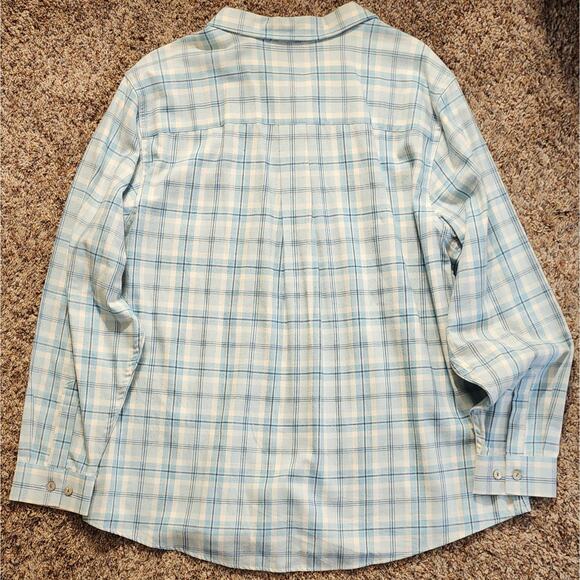 Classic LL Bean Women's XL Scotch Plaid Flannel Shirt 100% Cotton Soft Cozy EUC - Picture 4 of 5